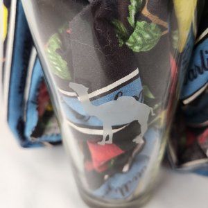 Joe Camel Clear Tall 6" Etched Drinking Glass Smoke Tobacco USA Vintage